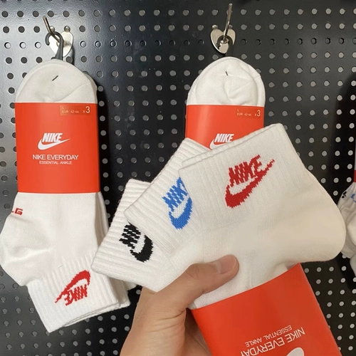 Nike, летние спортивные носки подходит для мужчин и женщин, баскетбольные белые высокие сапоги для школьников, средней длины, подходит для студента