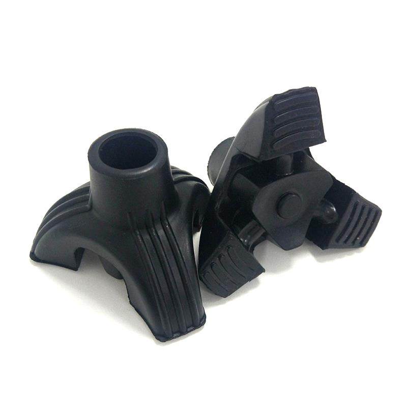 老人拐杖三脚垫橡胶防滑耐磨垫 老年拐棍配件 手杖底座三角头胶套