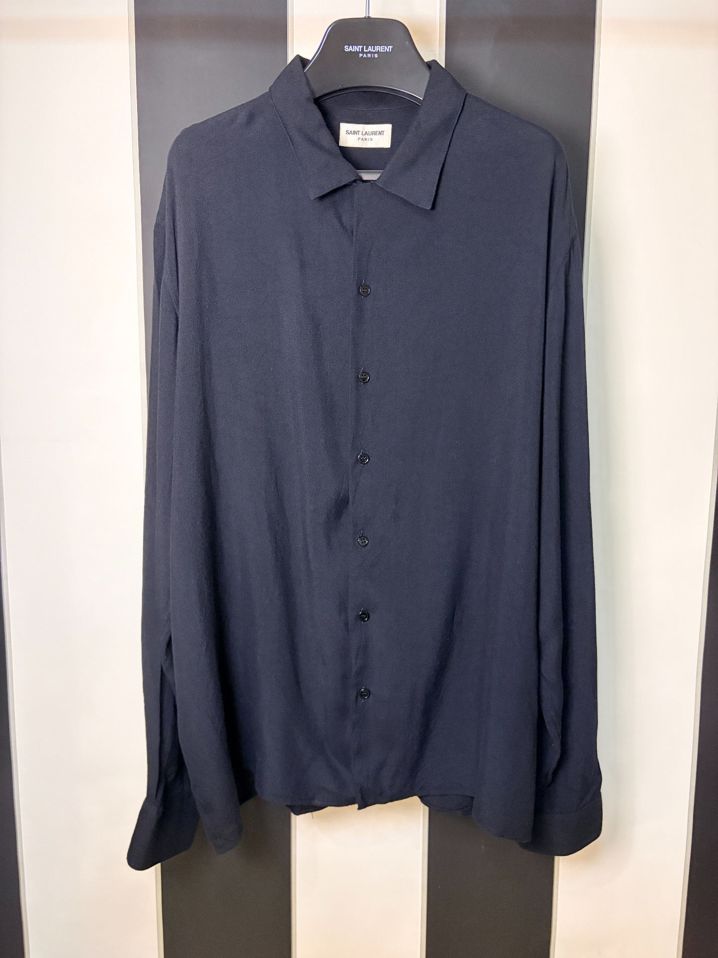 Saint Laurent Black Silk Shirt