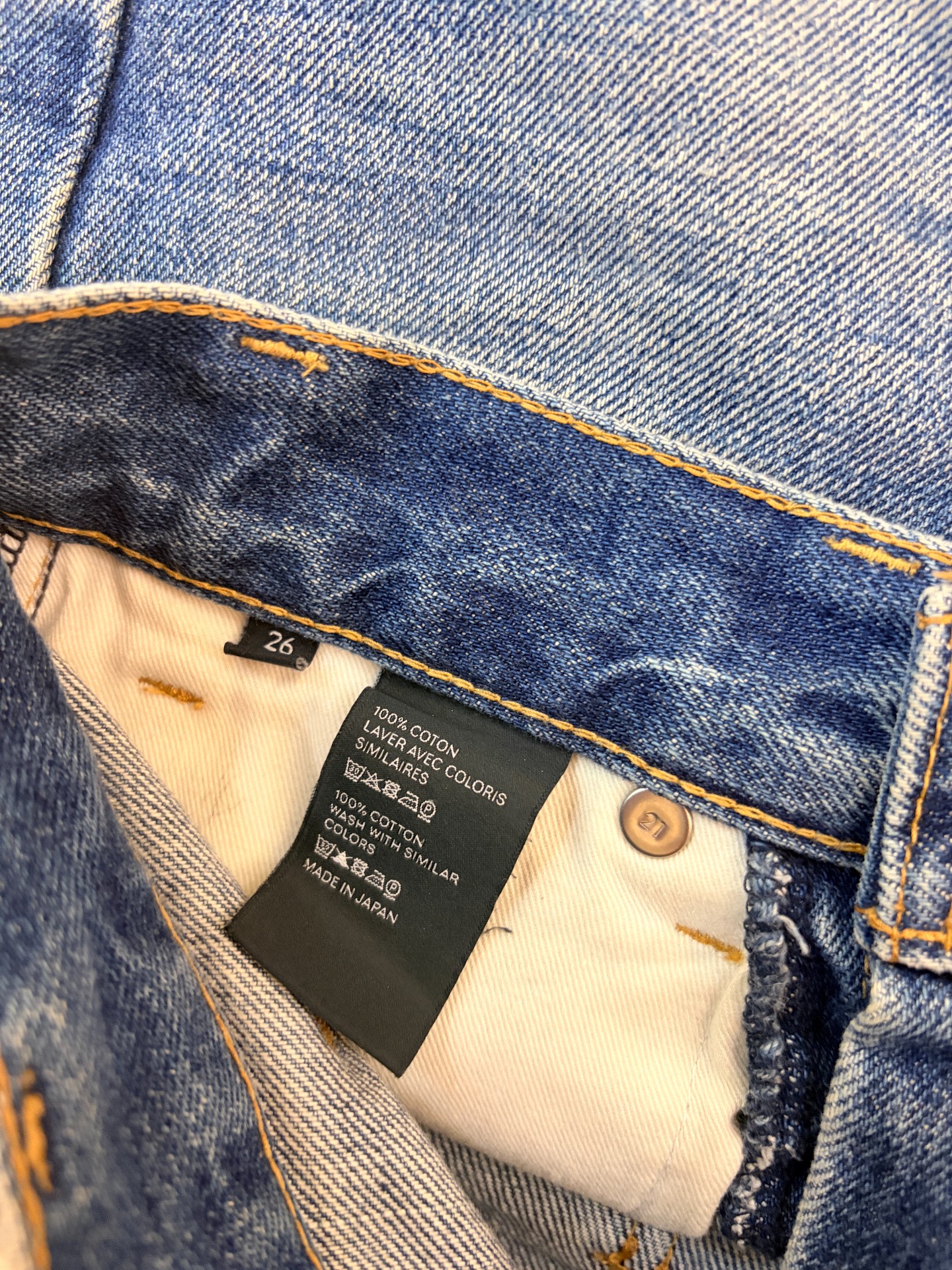 Celine 21ss Washed Blue Straight-Leg Jeans — back