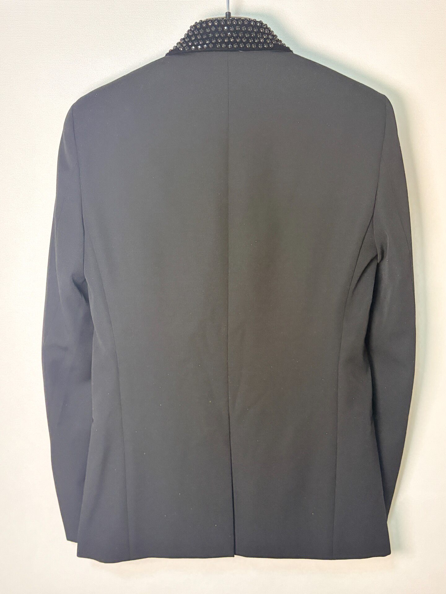 Saint Laurent Diamond Shawl Collar Suit Jacket — front