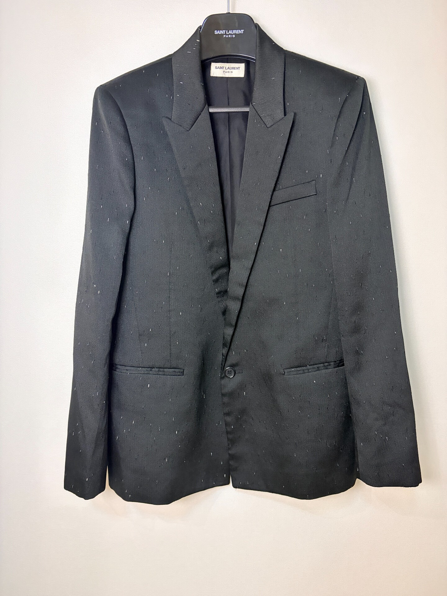 Saint Laurent Wool Speckled Blazer