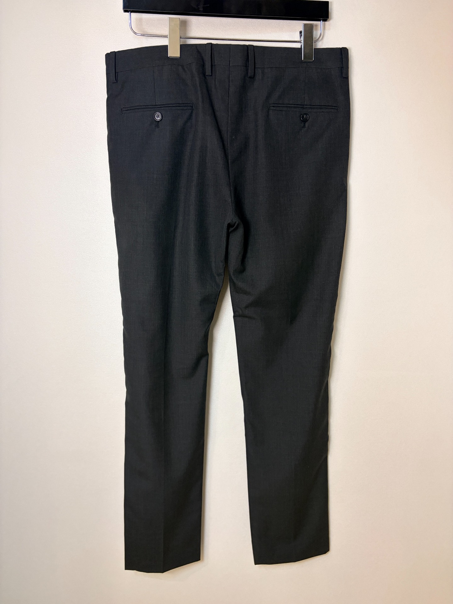 Saint Laurent SLP Wool Straight-Leg Suit Pants — front
