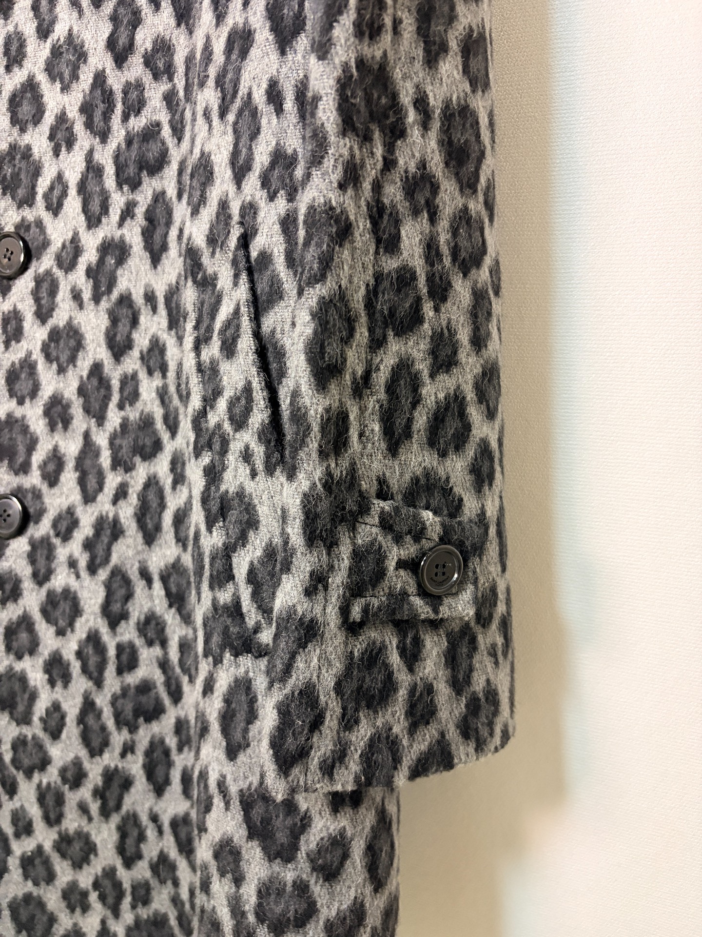 Saint Laurent Leopard Print Wool Coat — back