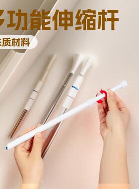 卫生间阳台免打孔晾衣杆衣架窗帘挂杆浴帘杆子门帘衣柜撑杆