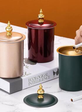 双层加厚不锈钢漏斗创意家用高级感办公室防风车载带盖定制