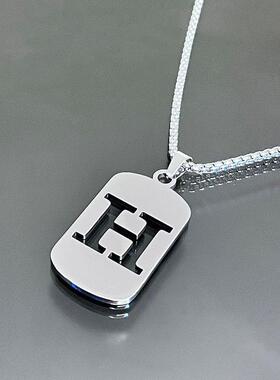 潮酷男童项链26字英文字母美式毛衣链女学生情侣服装配饰小众新潮