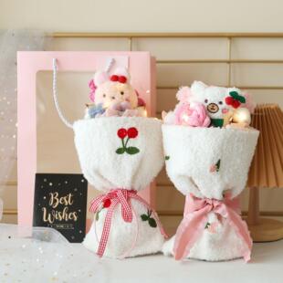 女生日礼物送女朋友闺蜜创意可爱玩偶花束小女孩开学七夕节幼儿园