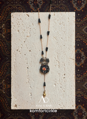 AYALA BAR C3672项链 Ash Obsidian Night Necklace 手工制作