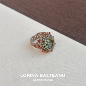 法式 LORINA Custom戒指 中古气质高级天然半宝石手工编织叠戴指环