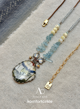 AYALA BAR R3642项链 Sea Plant Glass Long Necklace 手工制作