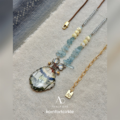 AYALA BAR R3642项链 Sea Plant Glass Long Necklace 手工制作