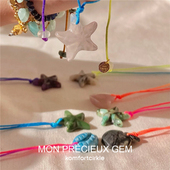 GEM MON PRECIEUX 手工编绳吊坠抽拉可调节手链脚链