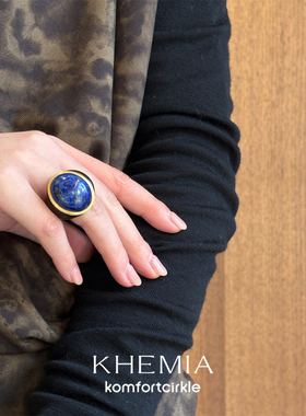 KHEMIA Courbe戒指 黑檀木青金石原创小众设计师中性高级指环