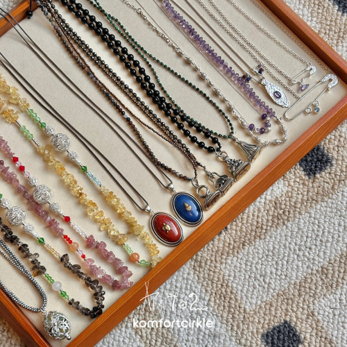 自留推荐 ENSAGE/APT702 印章吊坠长项链925纯天然石水晶中性情侣