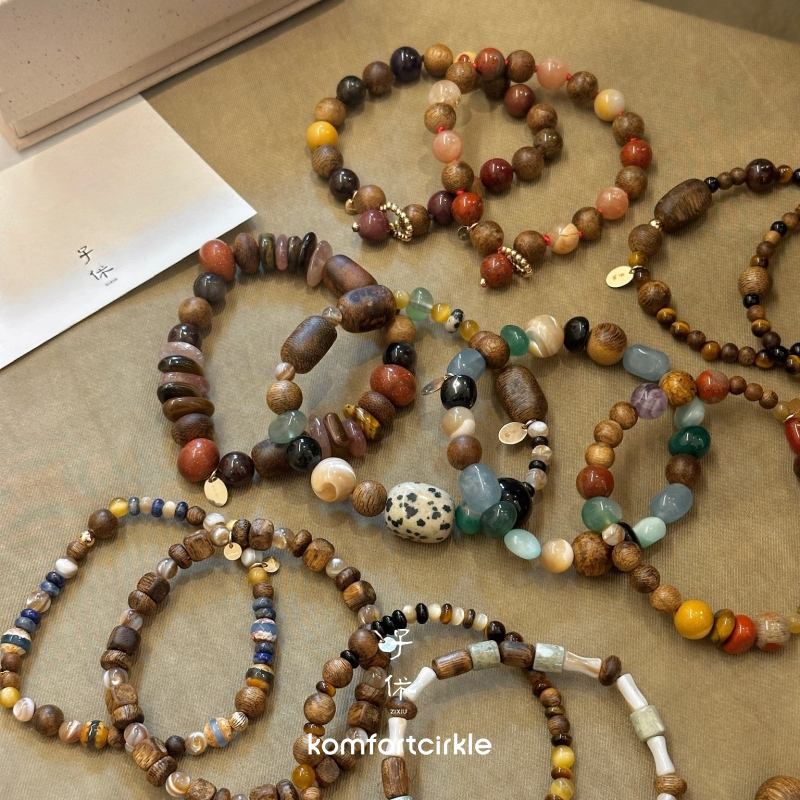 自留推荐 ZIXIU子休 25SS春夏新品 沉香天然材质手链 叠搭新中式