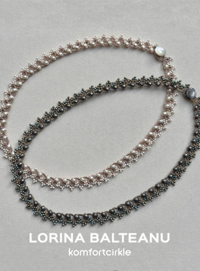 LORINA Octavia项链 法国天然半宝石手工梭织蕾丝重工锁骨链女