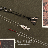 PEPE胡椒盐 SALE 纯银胖鱼盒子吊坠毛衣链网格石鱼尾编织长项链