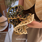 饰 纯手工钩针设计气质高级发饰女小众百搭装 埃觅索 枝蔓发圈