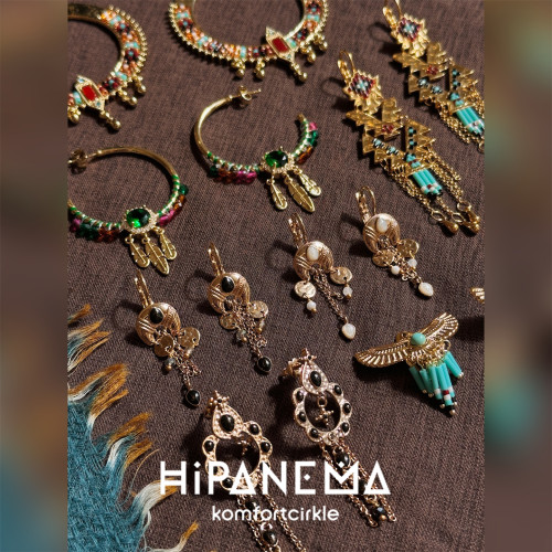 HIPANEMA 流苏灵动耳环大耳圈色彩法式波西米亚风手工复古耳饰