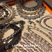 自留推荐 法国天然半宝石手工梭织蕾丝重工项链锁骨链女 LORINA