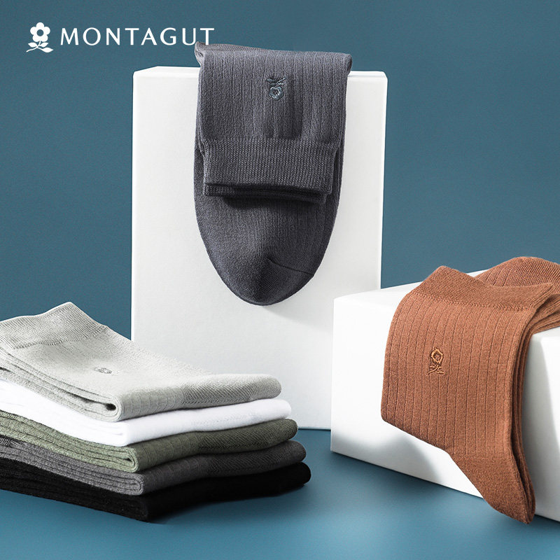 新贵级男士纯棉中筒棉袜夏季全棉防臭吸汗双针抽条质感商务男袜