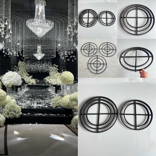 婚庆铁艺道具水晶吊顶带孔架子
