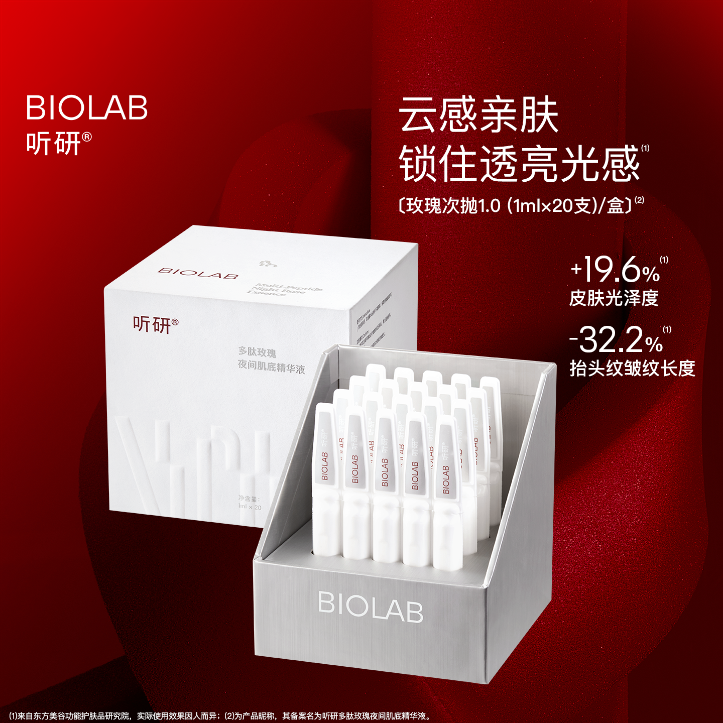 【效期至26年3月】BIOLAB听研玫瑰次抛精华1.0滋养修护保湿