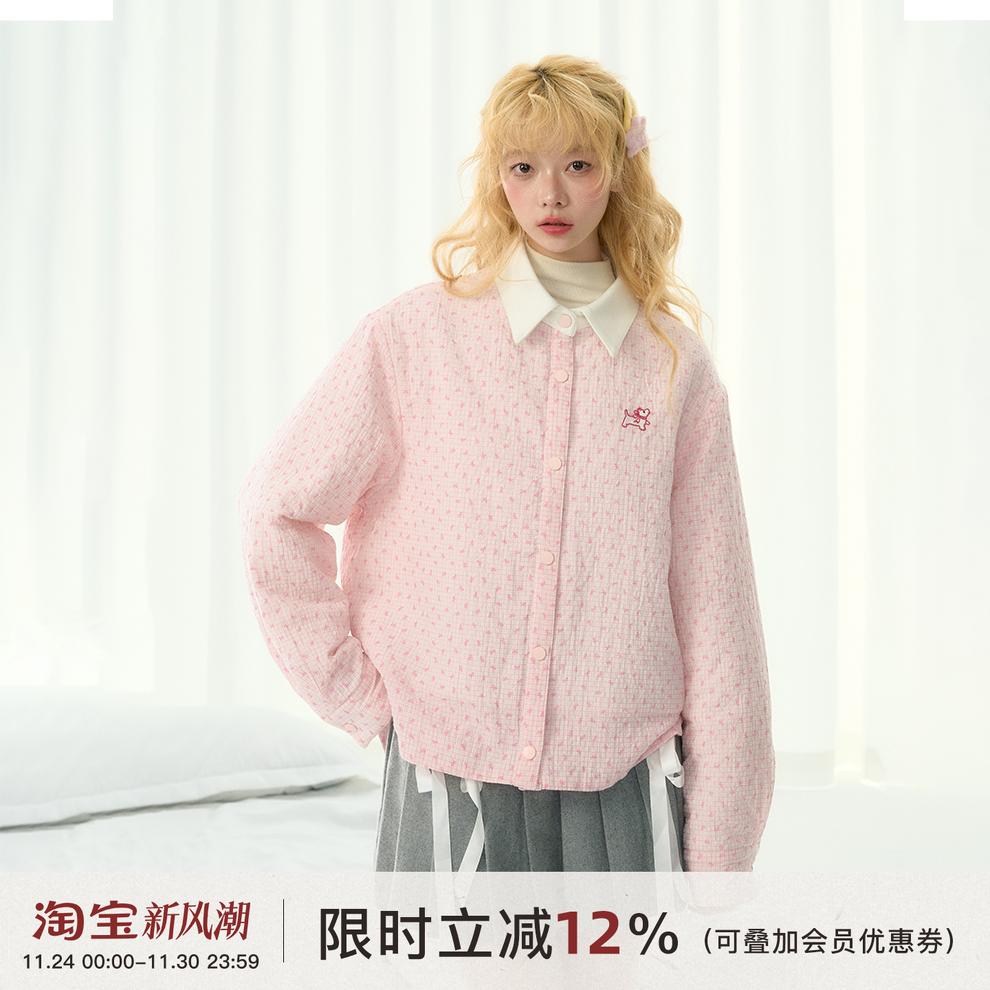 小狗刺绣棉服棉ECHOSTA