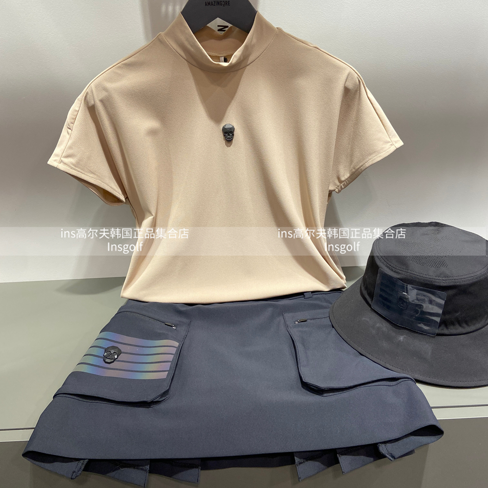 Amazing Cre高尔夫女装两件套25春夏户外休闲短袖T恤包臀运动短裙