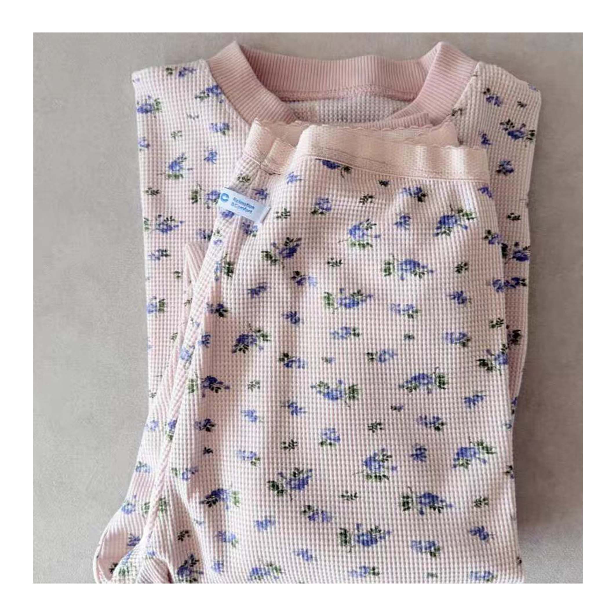 若若韩代正品直邮tlc thelovecomes碎花华夫格睡衣套装家居服开衫,女士内衣/男士内衣/家居服,睡衣/家居服套装,淘宝优惠券,粉丝福利购,淘宝优惠卷