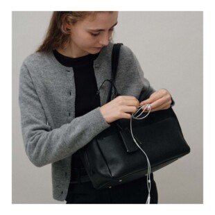 若若韩代正品直邮nothing written牛皮单肩腋下公文包通勤土司包