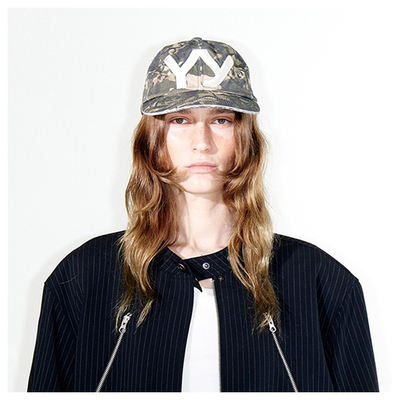 openyy若若韩国正品代购直邮设计师品牌女士做旧字母刺绣棒球帽