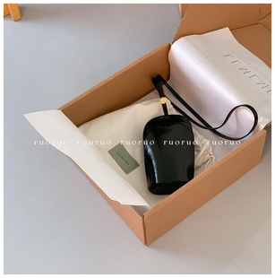 【有购买凭证】若若韩国正品代购lememe设计感牛皮斜挎包23新款