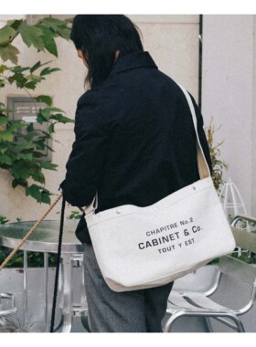 若若韩代正品直邮toutyest大号手提袋布包斜挎包单肩托特慵懒风