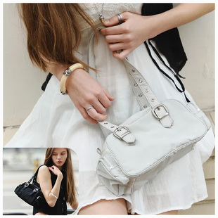 【咨询有惊喜】khiho韩代正品直邮机车单肩斜跨包手提包保龄球包