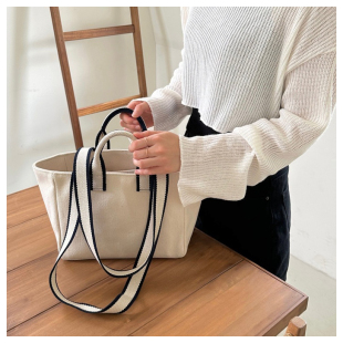 【有购买凭证】韩国正品代购直邮unfold女单肩手提包帆布包托特包