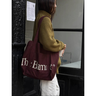 若若韩代正品直邮 thebarnnet 25秋冬大容量帆布包 托特包慵懒风