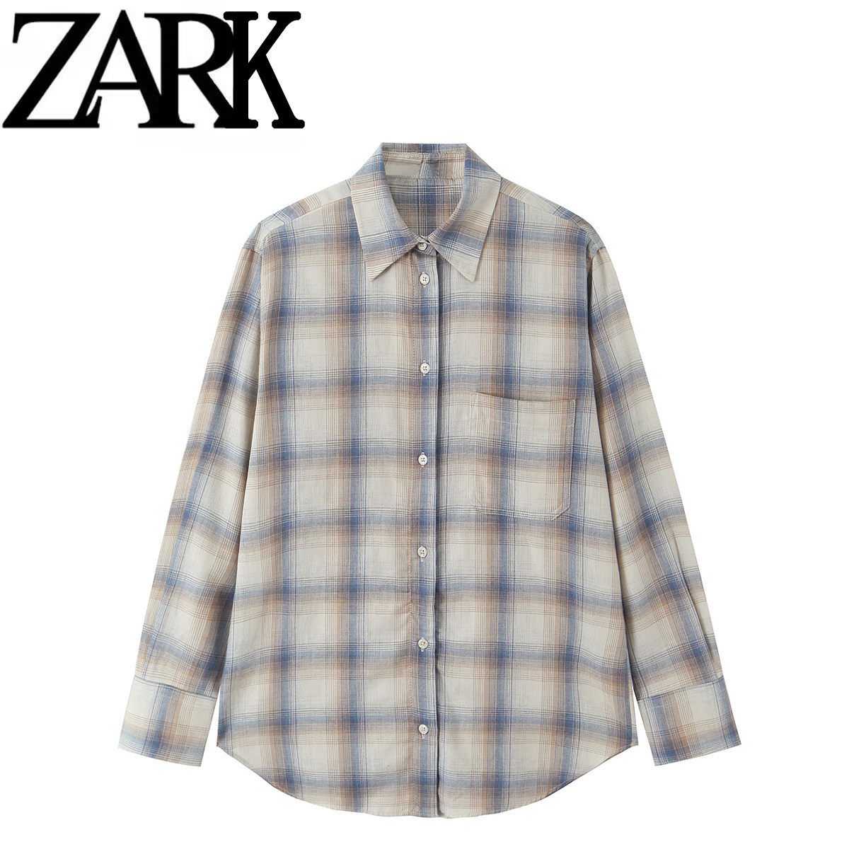 ZARK 欧美风 女装 春季新款 时尚气质宽松格子口袋衬衫4764001,女装/女士精品,衬衫,淘宝优惠券,粉丝福利购,淘宝优惠卷