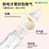 6个月婴儿 舒婴奶瓶防呛防胀气新生儿奶瓶玻璃PPSU0 实体正品