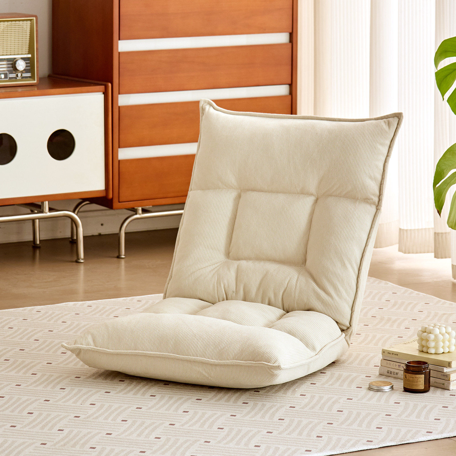 懒人沙发可调节卧室床上靠背椅阳台可躺可睡折叠卧室小榻榻米椅子