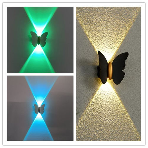 新款LED户外壁灯蝴蝶防水洗墙灯