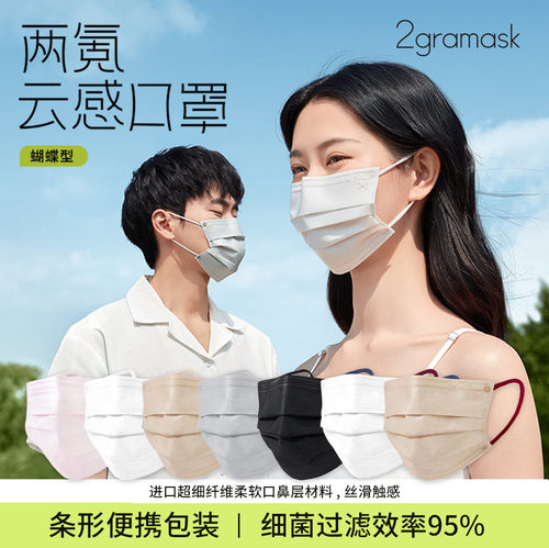 2gramask黑盾条状超柔软材料口罩