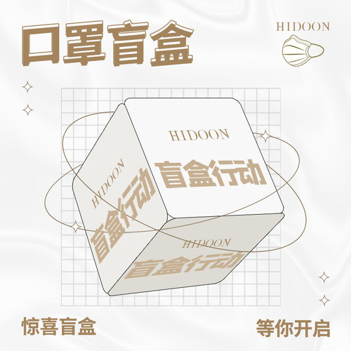 Hidoon黑盾口罩盲盒成人儿童