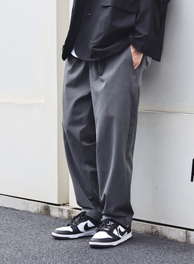 Sigbreak日系cityboy腰带重磅高密垂感单褶皱廓形微锥休闲西裤男