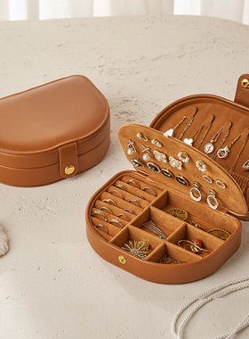 2025复古高档黄金首饰收纳盒精致饰品盒项链耳钉耳饰抗氧化收纳盒