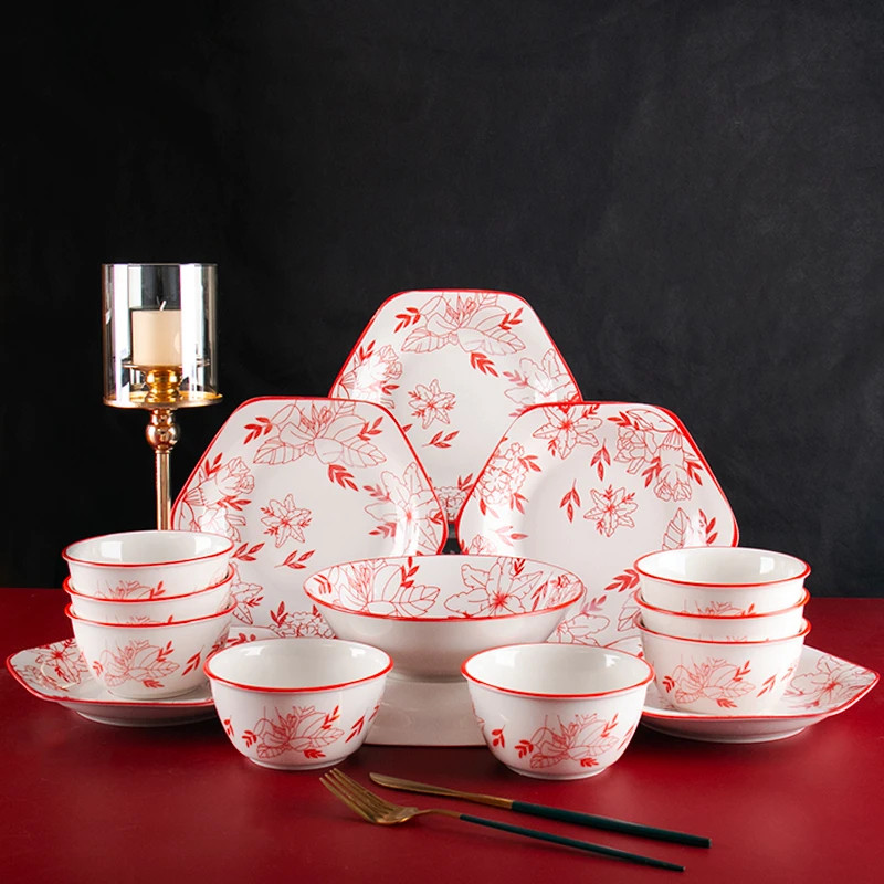 碗碟套装家用2025新款简约碗盘乔迁新年高级感陶瓷釉下彩餐具盘子,餐饮具,碗,淘宝优惠券,粉丝福利购,淘宝优惠卷