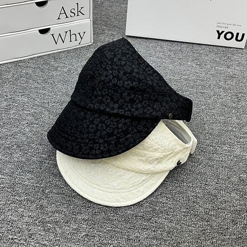 空顶帽逛街时尚女夏季宽檐花朵