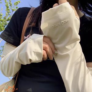 防紫外线薄款透气冰袖冰丝防晒袖套女夏季遮阳户外开车骑行护手臂