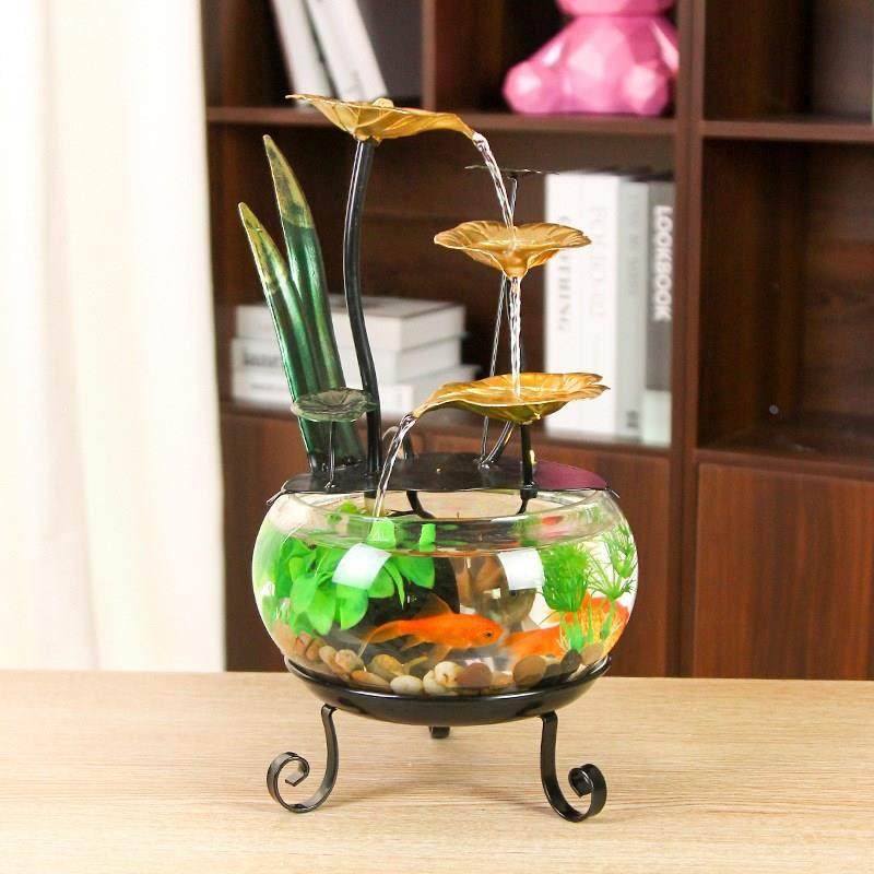 简约创意小型流水摆件桌面玻璃鱼缸招财循环流水摆件客厅玄关景观,3C数码配件,其它配件,淘宝优惠券,粉丝福利购,淘宝优惠卷
